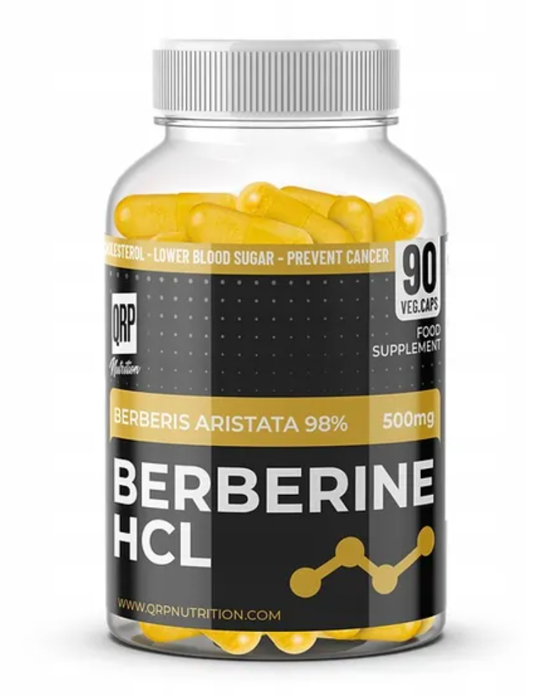 QRP NUTRITION BERBERYNA HCL 90 KAPSUŁEK cukrzyca odchudzanie obniża cukier